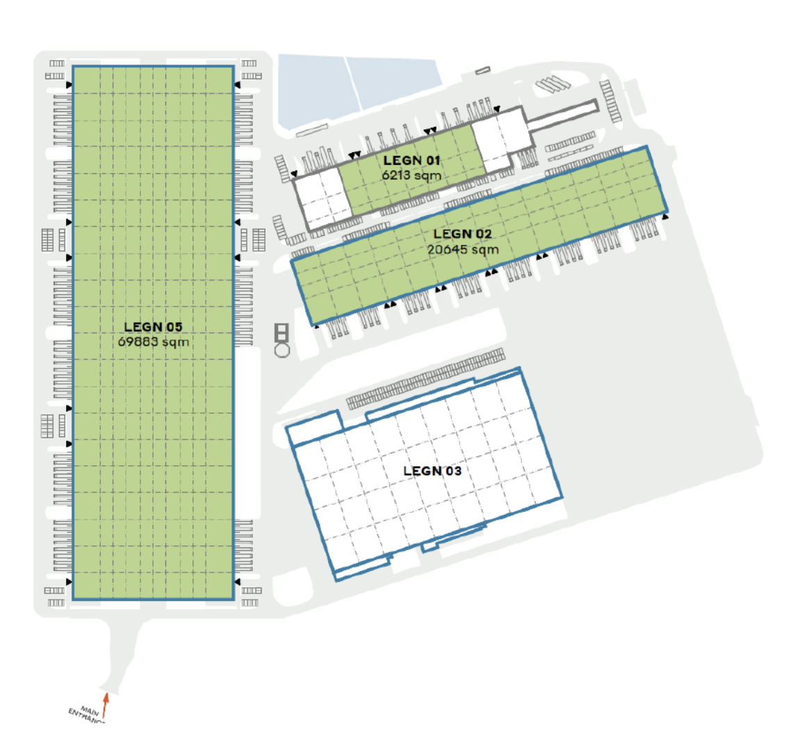 Warehouses CTPark Legnica, Wrocław - warehouses for rent. Siteplan.