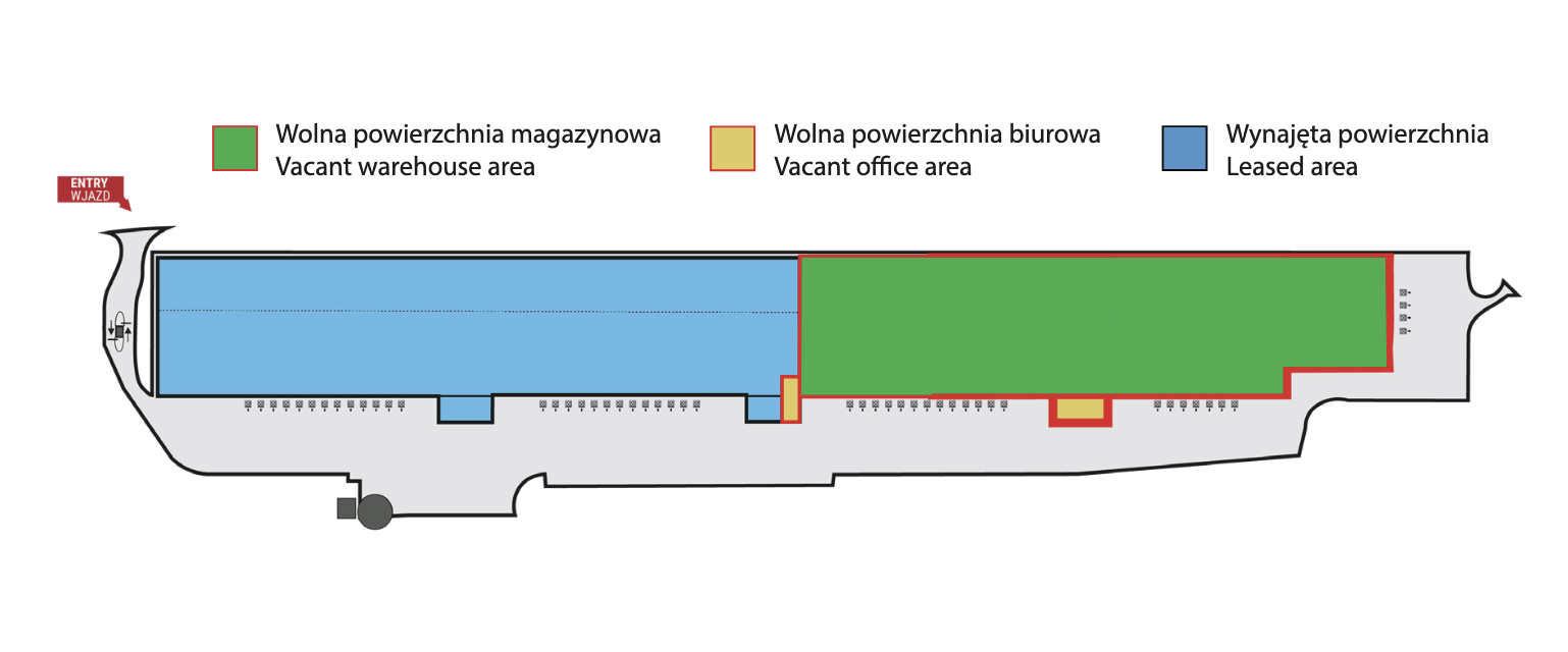 Warehouses for rent in Warehouses 7R Park Kraków IX. Siteplan.