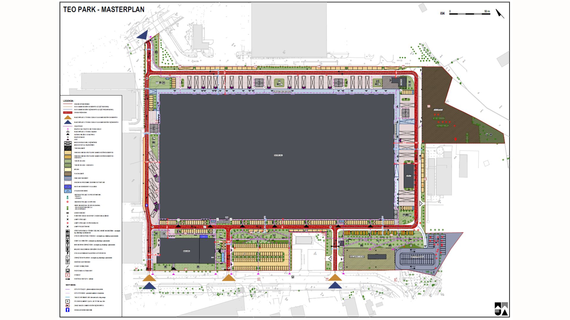 Warehouses Teo Park Warehouse, Polska Centralna - warehouses for rent. Siteplan.