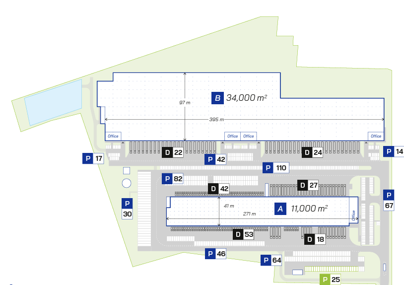 Magazyny Panattoni Park Kielno, Trójmiasto - magazyny do wynajęcia. Siteplan.