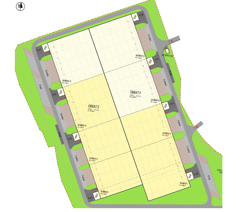 Sklady na prenájom v Sklady MLP Bieruń West. Siteplan.