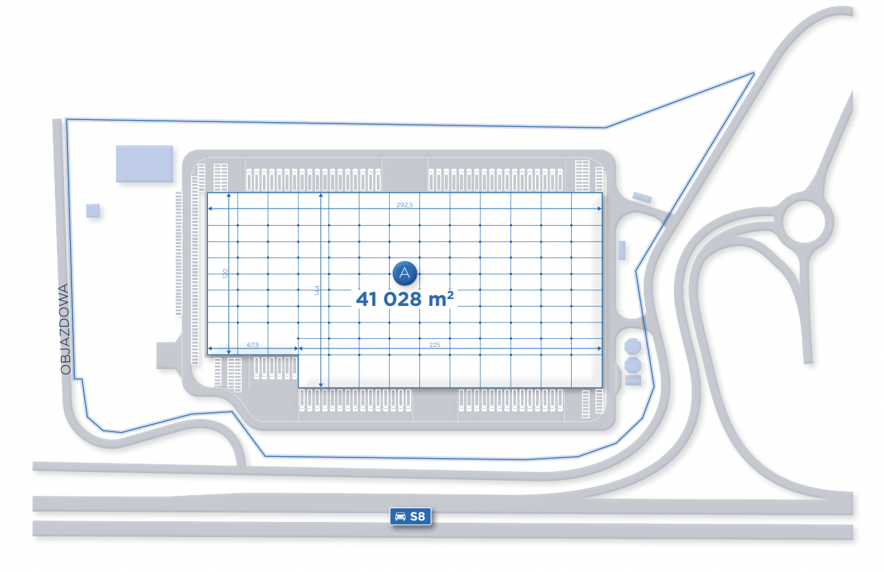 Warehouses for rent in Warehouses Hillwood Siestrzeń. Siteplan.