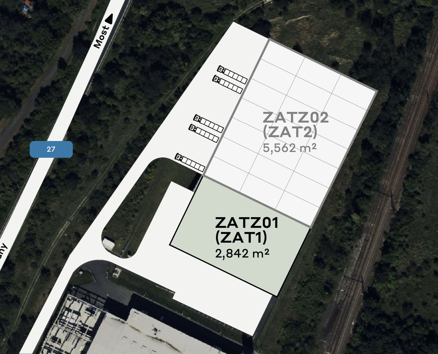 Warehouses for rent in Warehouses CTPark Žatec II.. Siteplan.