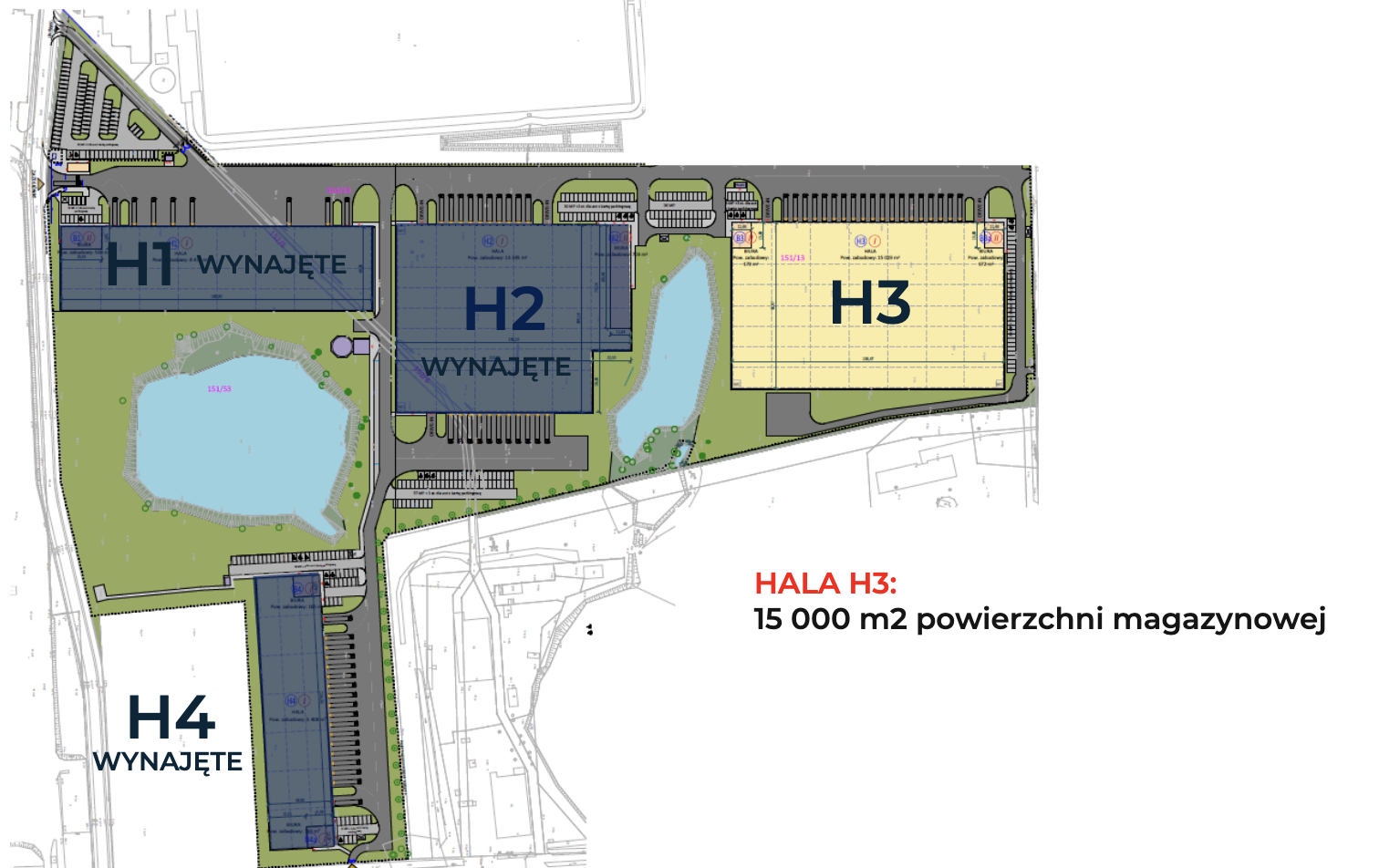 Warehouses for rent in Warehouses Good Point V. Siteplan.