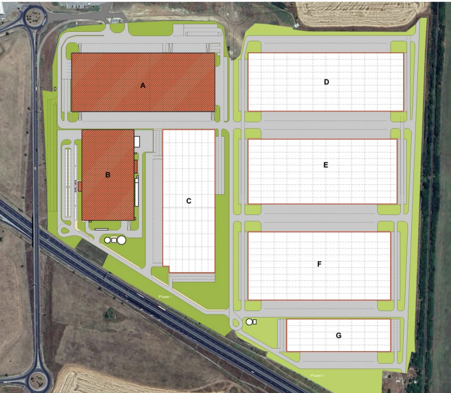 Warehouses for rent in Warehouses VGP Park Arad. Siteplan.