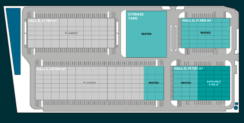 Magazyny Fortress Logistics Park Stargard, Szczecin - magazyny do wynajęcia. Siteplan.