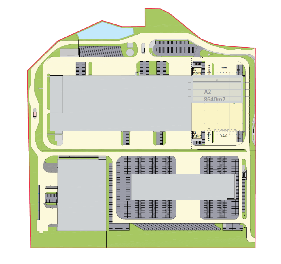 Warehouses for rent in Warehouses MLP Gliwice. Siteplan.