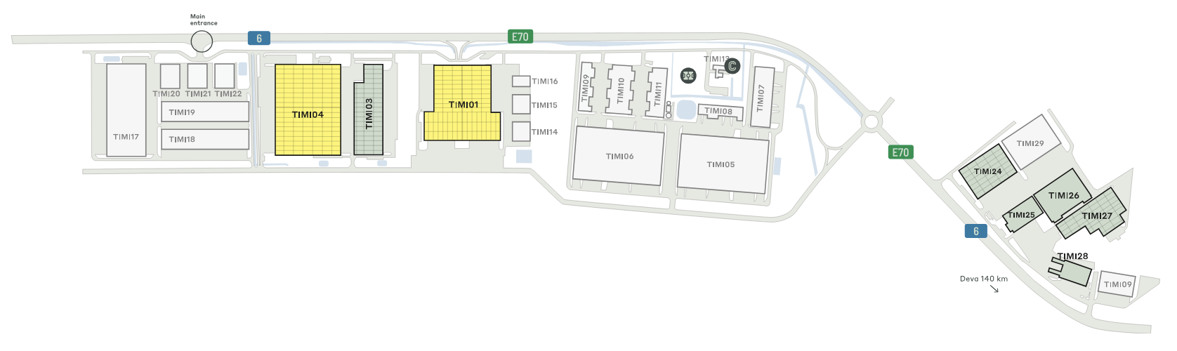 Depozite CTPark Timişoara Ghiroda, Timișoara - depozite de închiriat. Siteplan.