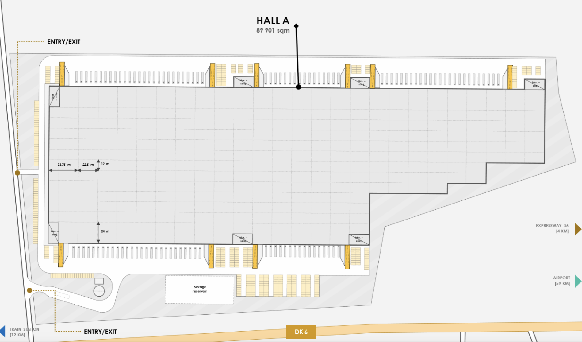 Warehouses for rent in Warehouses Waimea Logistic Park Gdańsk West - Lębork. Siteplan.