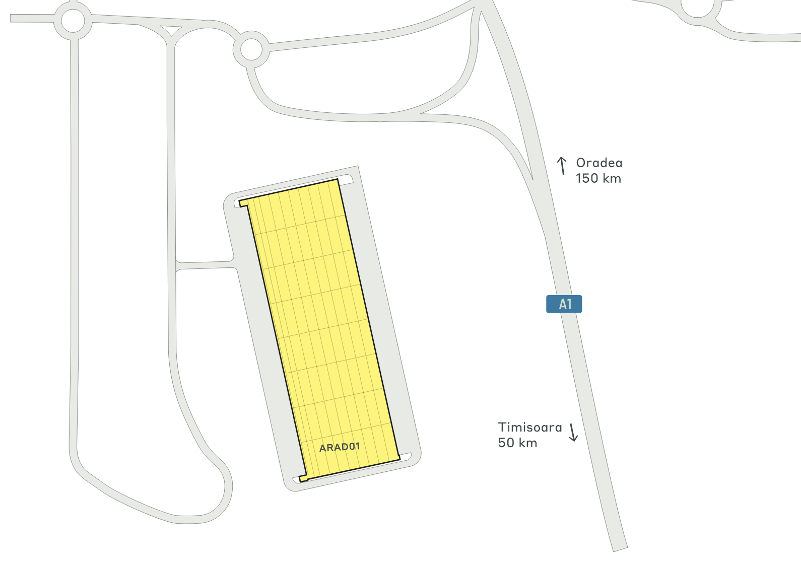 Depozite CTPark Arad II, Arad - depozite de închiriat. Siteplan.
