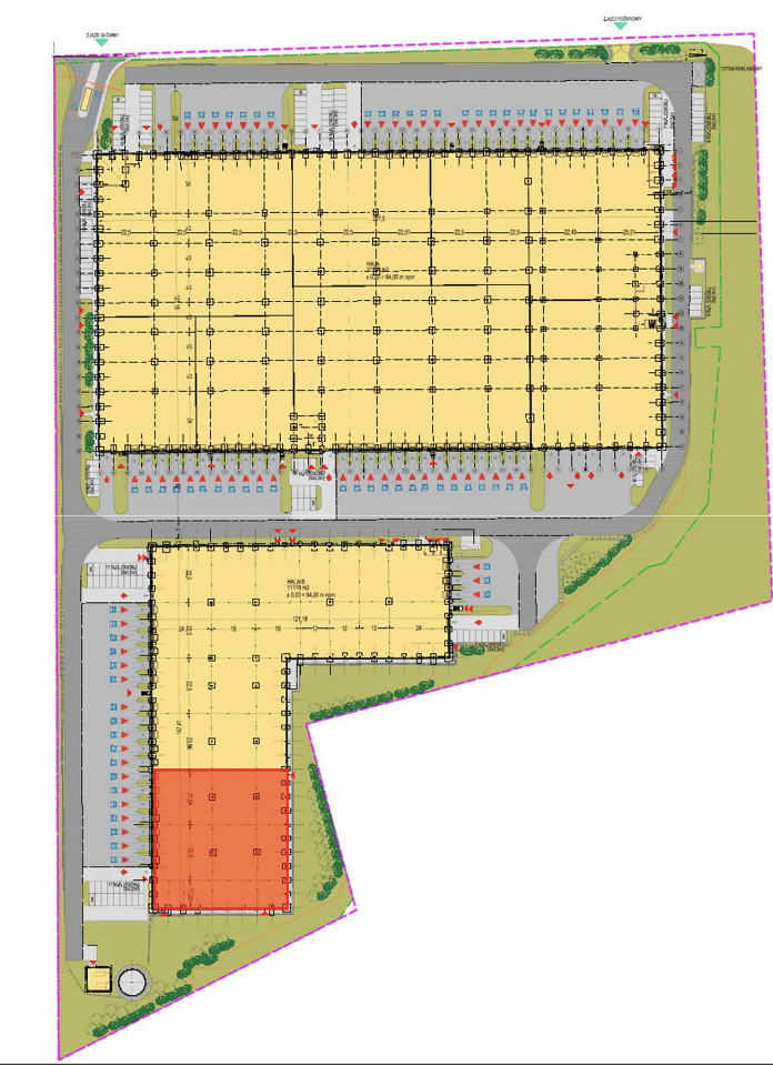 Kiadó raktárak Raktárak EQT Exeter Park Grodzisk. Siteplan.