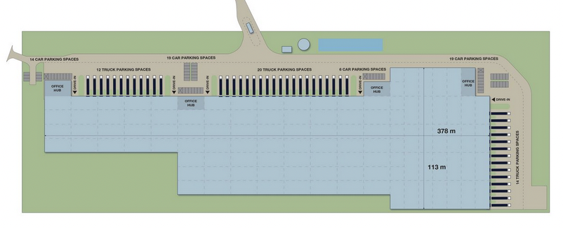 Magazyny do wynajęcia w Magazyny Panattoni Park Bielsko-Biała IV. Siteplan.