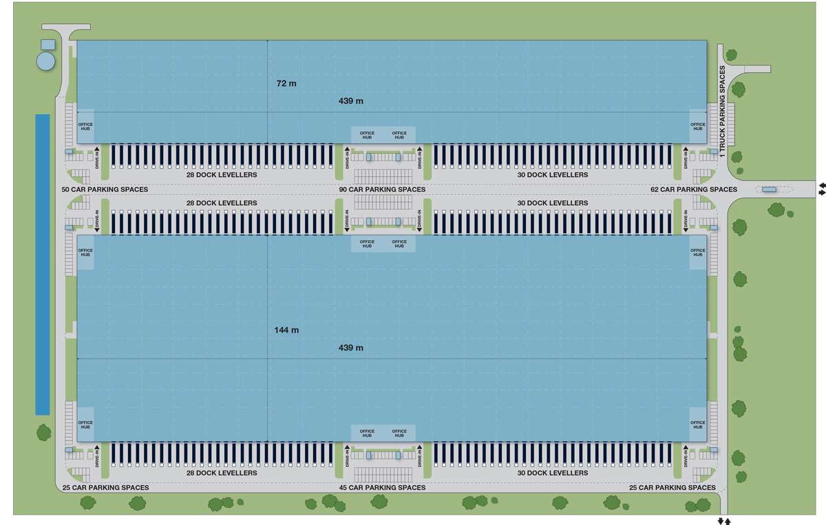 Magazyny Panattoni Park Stargard II, Szczecin - magazyny do wynajęcia. Siteplan.