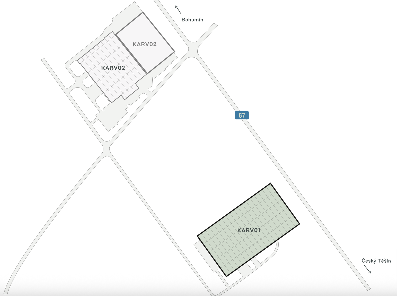 Sklady k pronájmu v Sklady CTPark Karviná. Siteplan.
