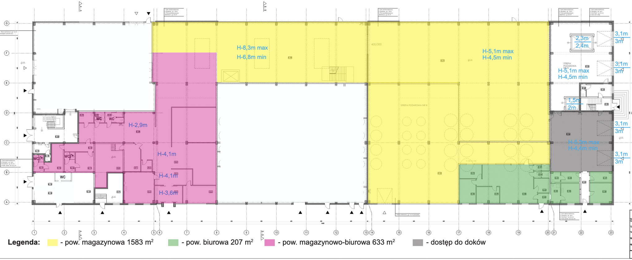 Depozite de închiriat în Depozite Chwaszczyńska 133 A. Siteplan.