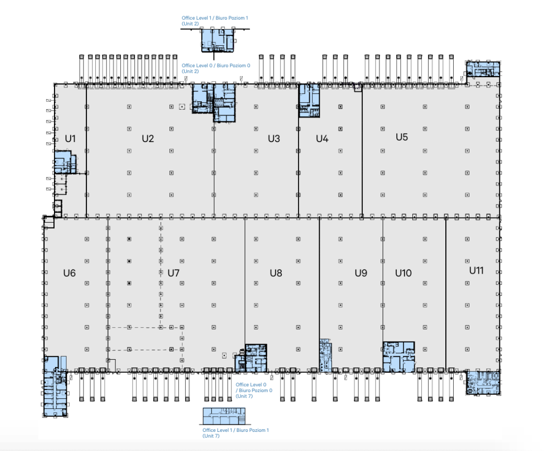 Magazyny do wynajęcia w Magazyny REINO IO Sosnowiec. Siteplan.