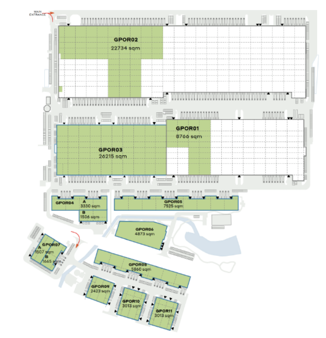 Magazyny do wynajęcia w Magazyny CTPark Gdańsk Port. Siteplan.