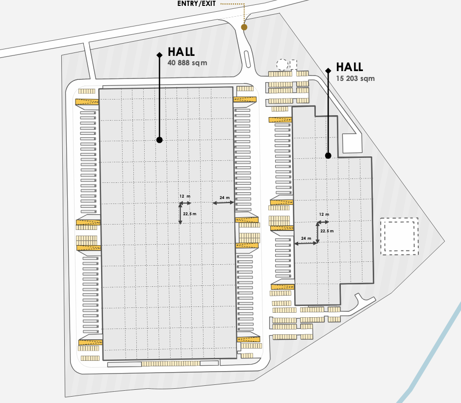Warehouses Waimea Logistic Park Warsaw West - Błonie, Warszawa - warehouses for rent. Siteplan.