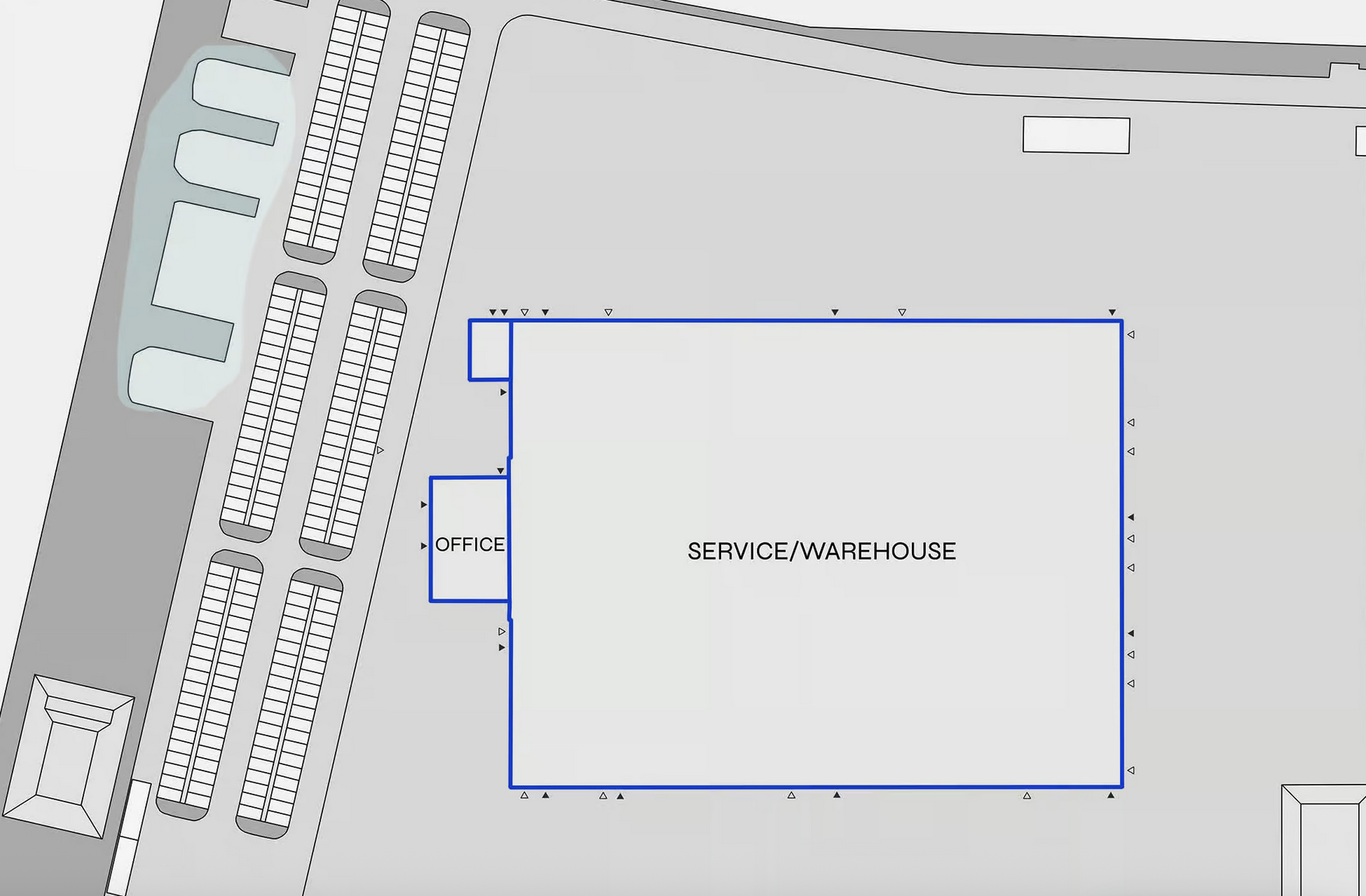 Warehouses for rent in Warehouses BTS Park Mostki. Siteplan.