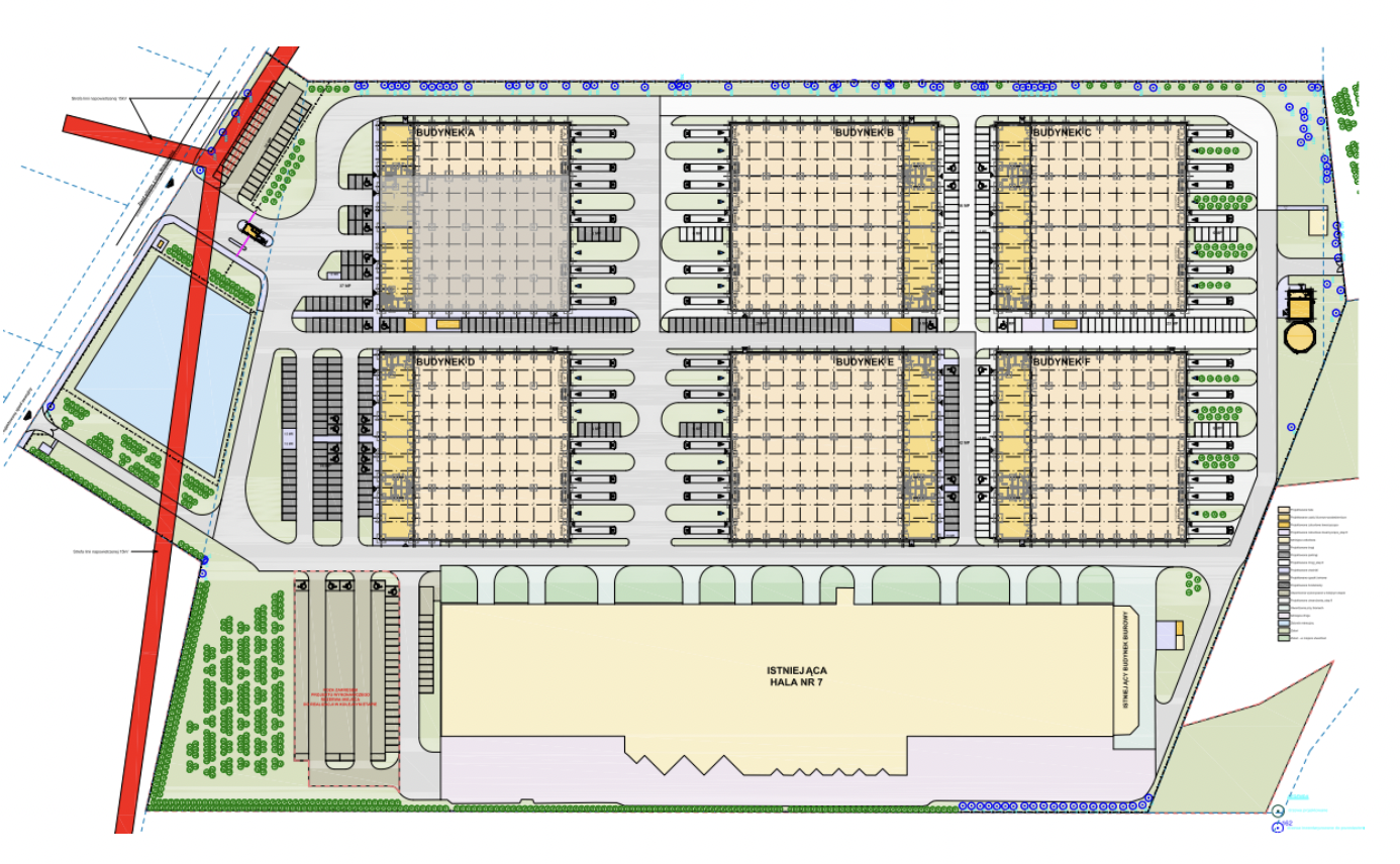 Magazyny do wynajęcia w Magazyny MLP Business Park Poznań. Siteplan.
