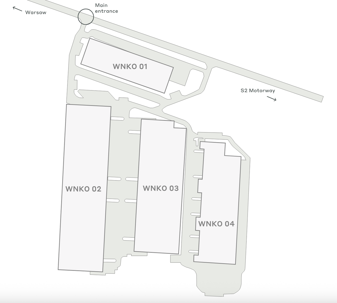 Magazyny do wynajęcia w Magazyny CTPark Warsaw Nowy Konik. Siteplan.