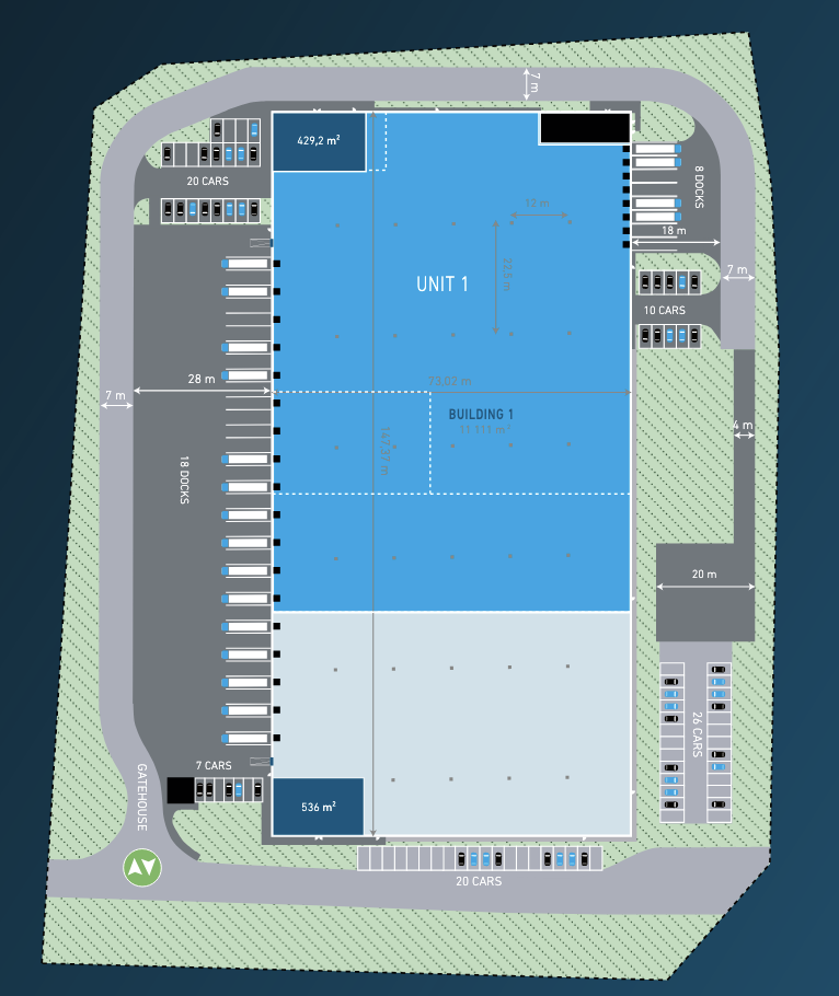 Warehouses for rent in Warehouses Logicor Poznań II. Siteplan.