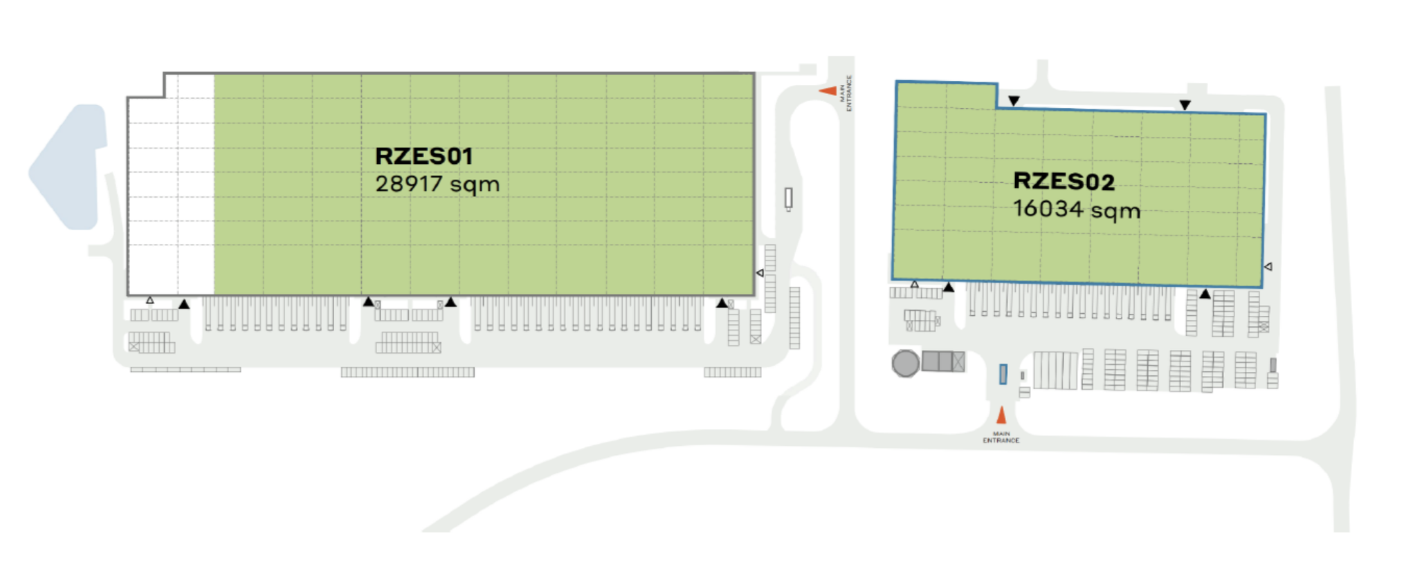 Magazyny do wynajęcia w Magazyny CTPark Rzeszów. Siteplan.