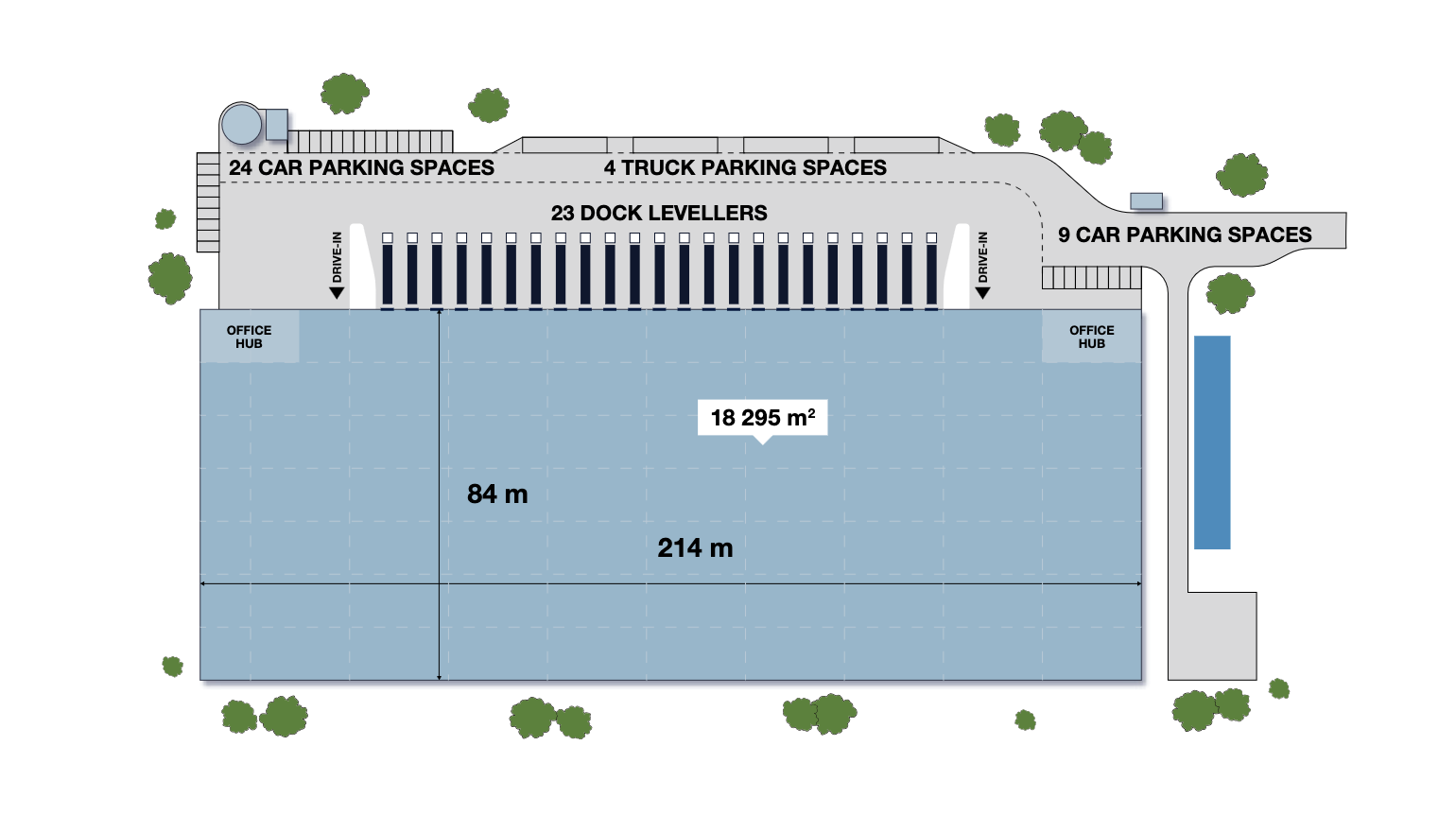Magazyny Panattoni Park Stalowa Wola, Rzeszów - magazyny do wynajęcia. Siteplan.