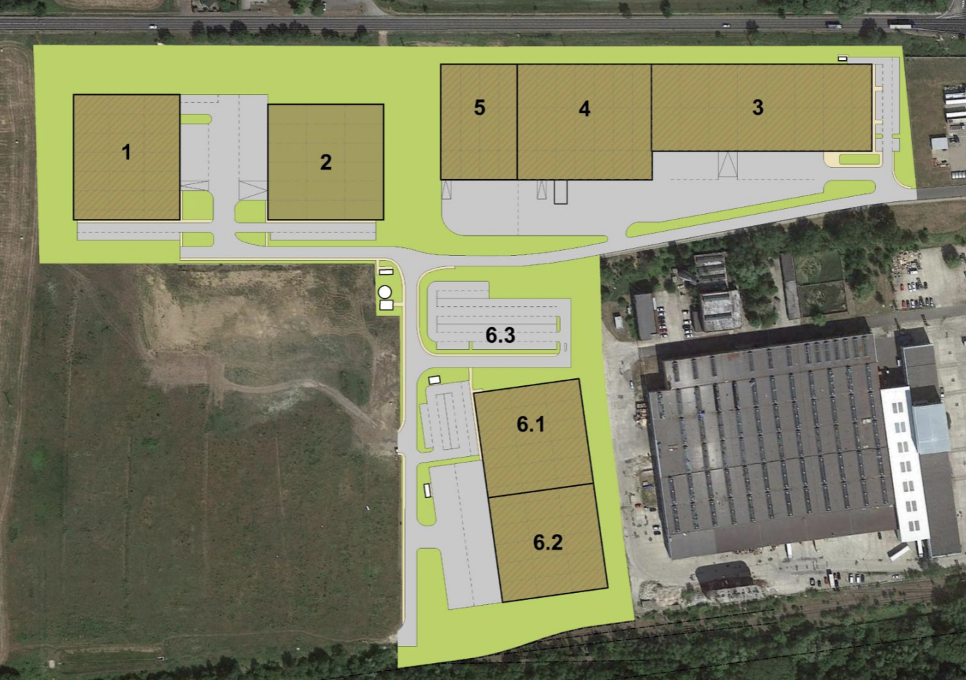 Warehouses for rent in Warehouses VGP Park Ústí nad Labem. Siteplan.