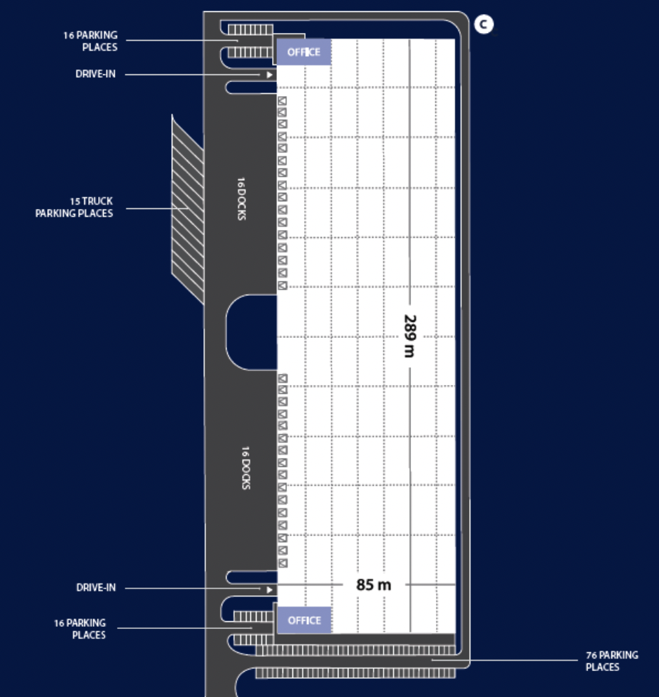 Magazyny do wynajęcia w Magazyny Panattoni Pilsen Digital Park. Siteplan.