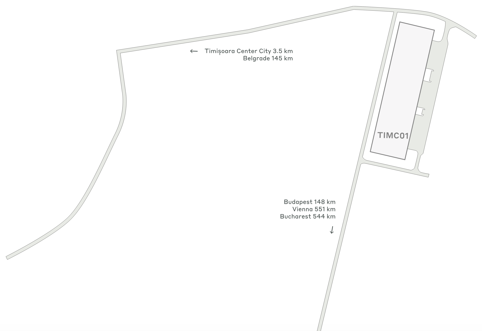 Warehouses CTPark Timisoara City, Timișoara - warehouses for rent. Siteplan.