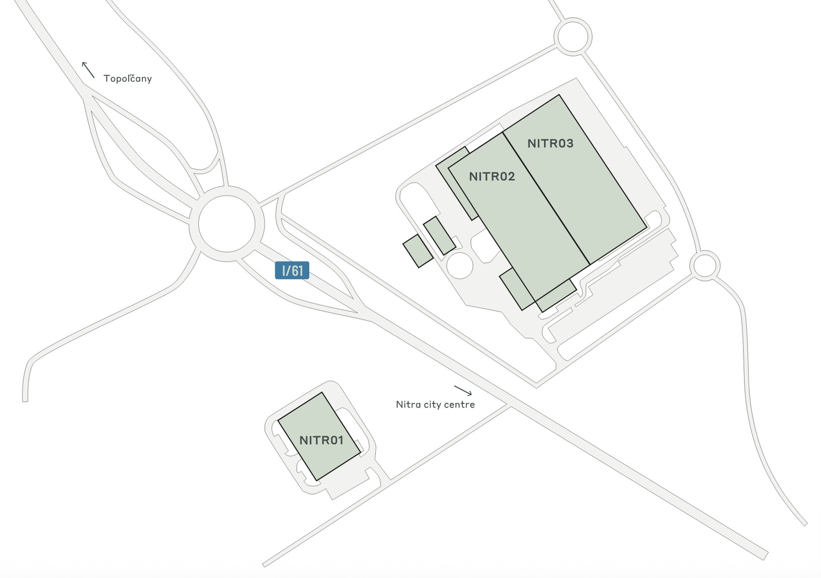 Warehouses for rent in Warehouses CTPark Nitra. Siteplan.