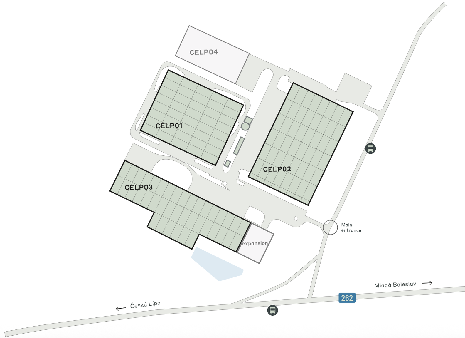 Sklady k pronájmu v Sklady CTPark Česká Lípa. Siteplan.