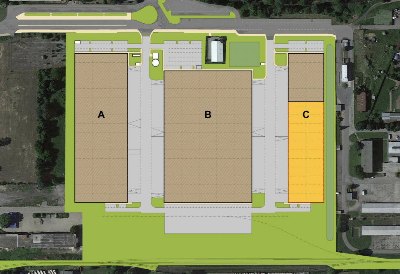 Warehouses for rent in Warehouses VGP Park Prostějov. Siteplan.