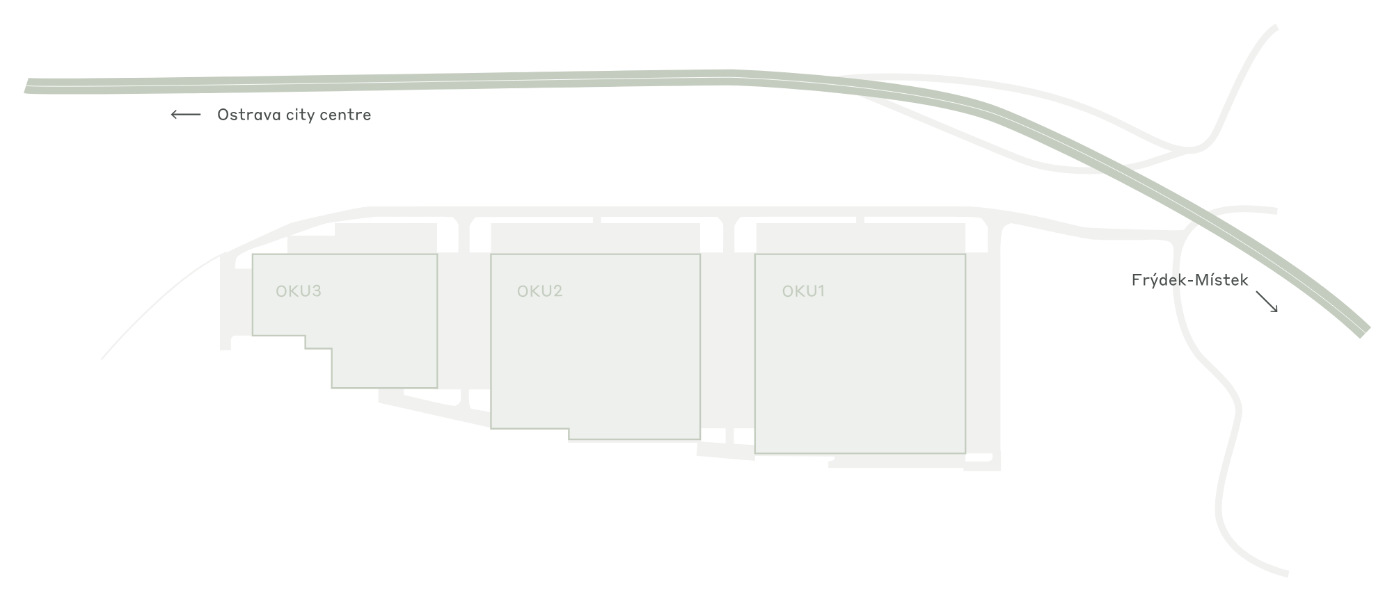 Sklady na prenájom v Sklady CTPark Ostrava Kunčičky. Siteplan.