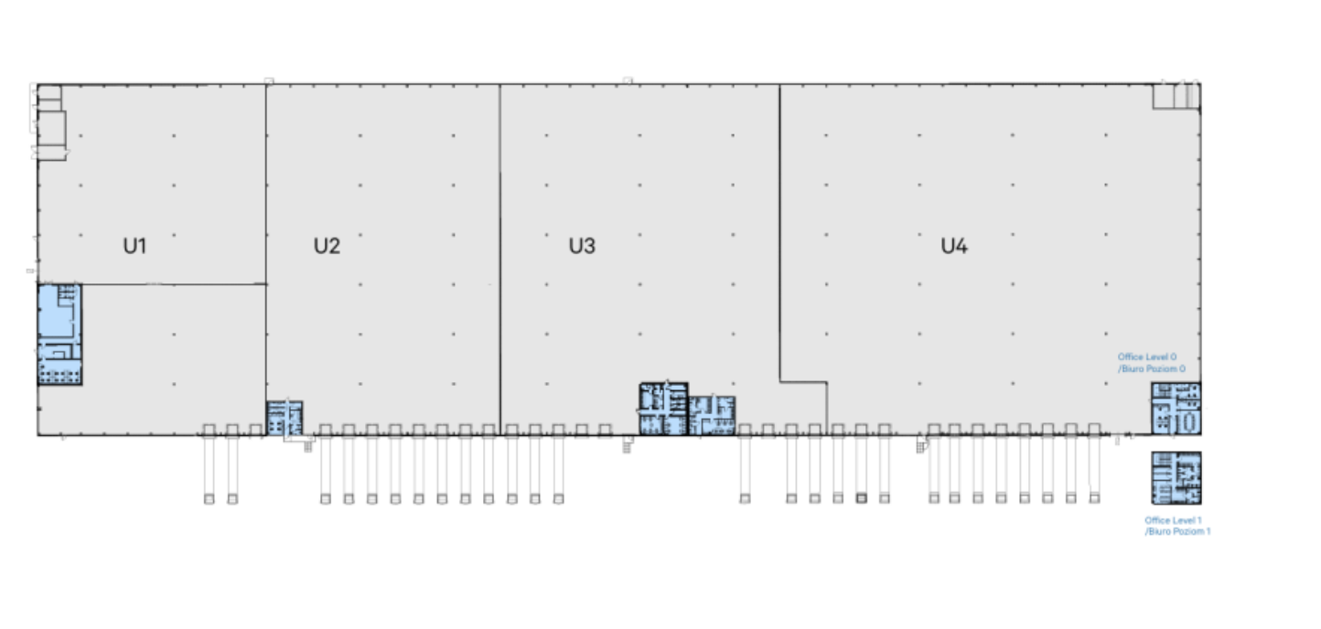 Warehouses for rent in Warehouses REINO IO Bielsko-Biała. Siteplan.