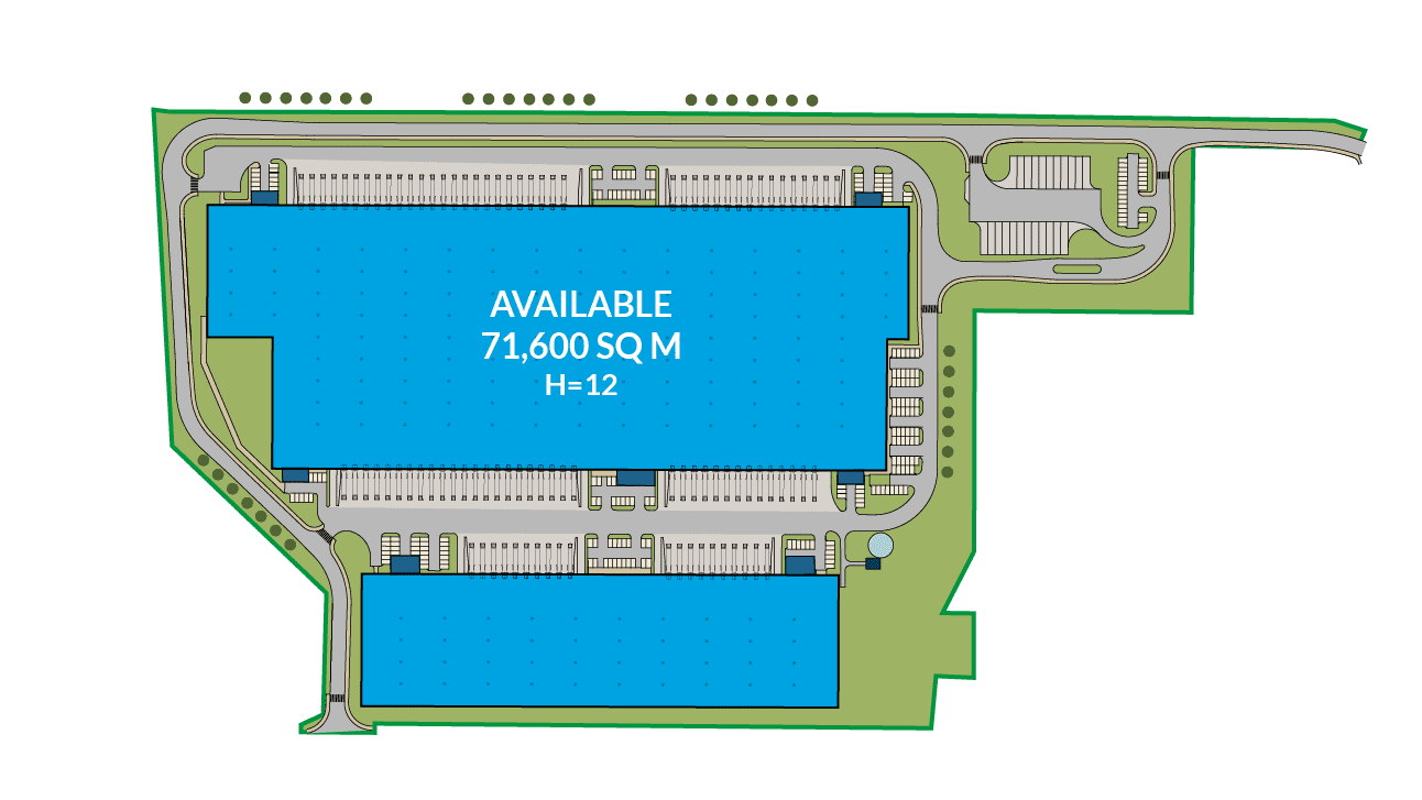 Depozite de închiriat în Depozite GLP Łódź IV Logistics Centre. Siteplan.