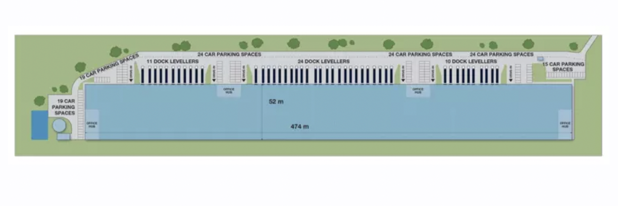 Warehouses for rent in Warehouses Panattoni City Logistics Kraków III. Siteplan.