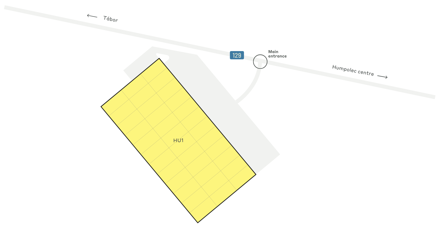 Warehouses for rent in Warehouses CTPark Humpolec West. Siteplan.