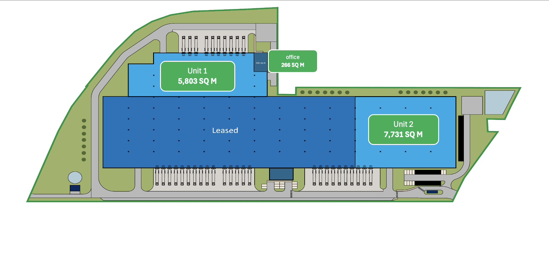 Magazyny do wynajęcia w Magazyny GLP Lublin Logistics Center. Siteplan.