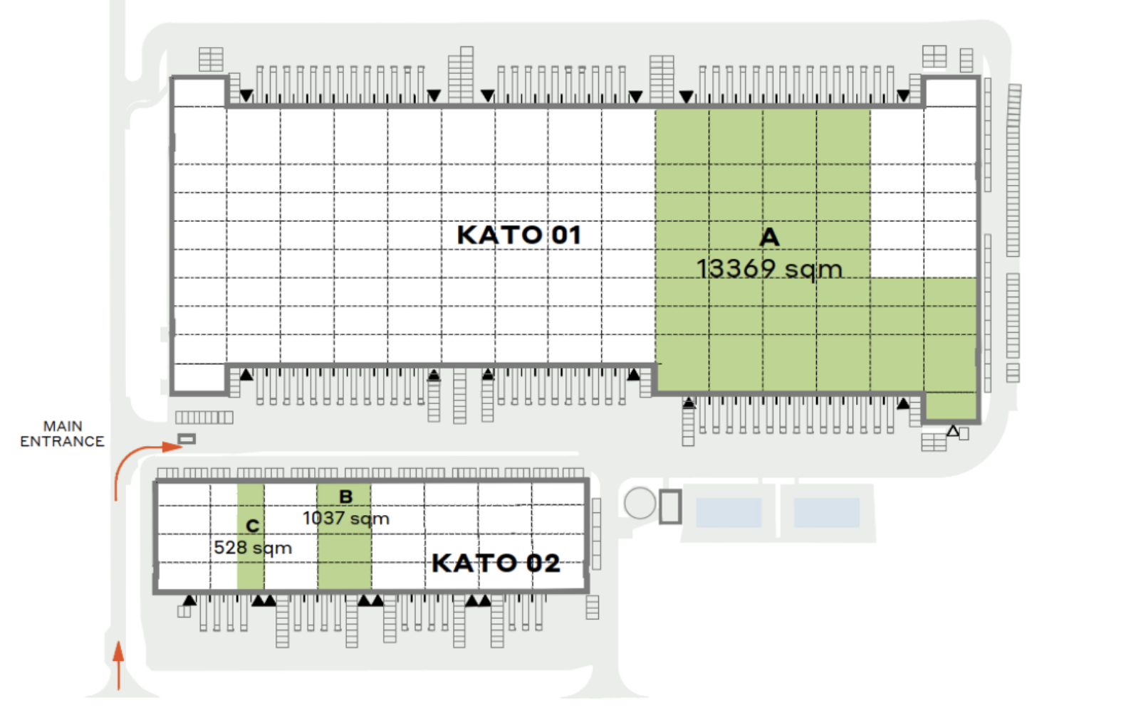 Warehouses for rent in Warehouses CTPark Katowice. Siteplan.