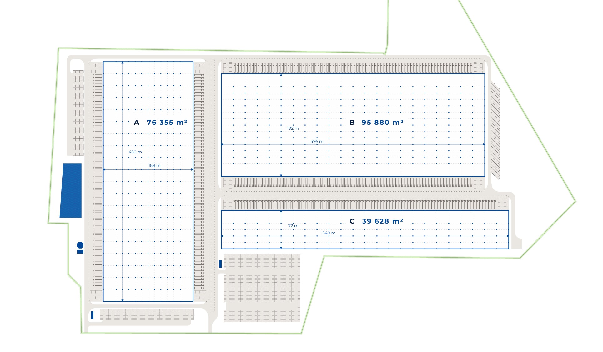 Magazyny Hillwood Wrocław Goszczyna, Wrocław - magazyny do wynajęcia. Siteplan.