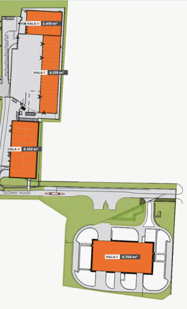 Warehouses for rent in Warehouses EQT Park Szczecin III. Siteplan.