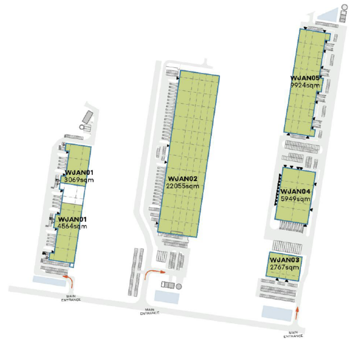 Magazyny CTPark Warsaw Janki, Warszawa - magazyny do wynajęcia. Siteplan.