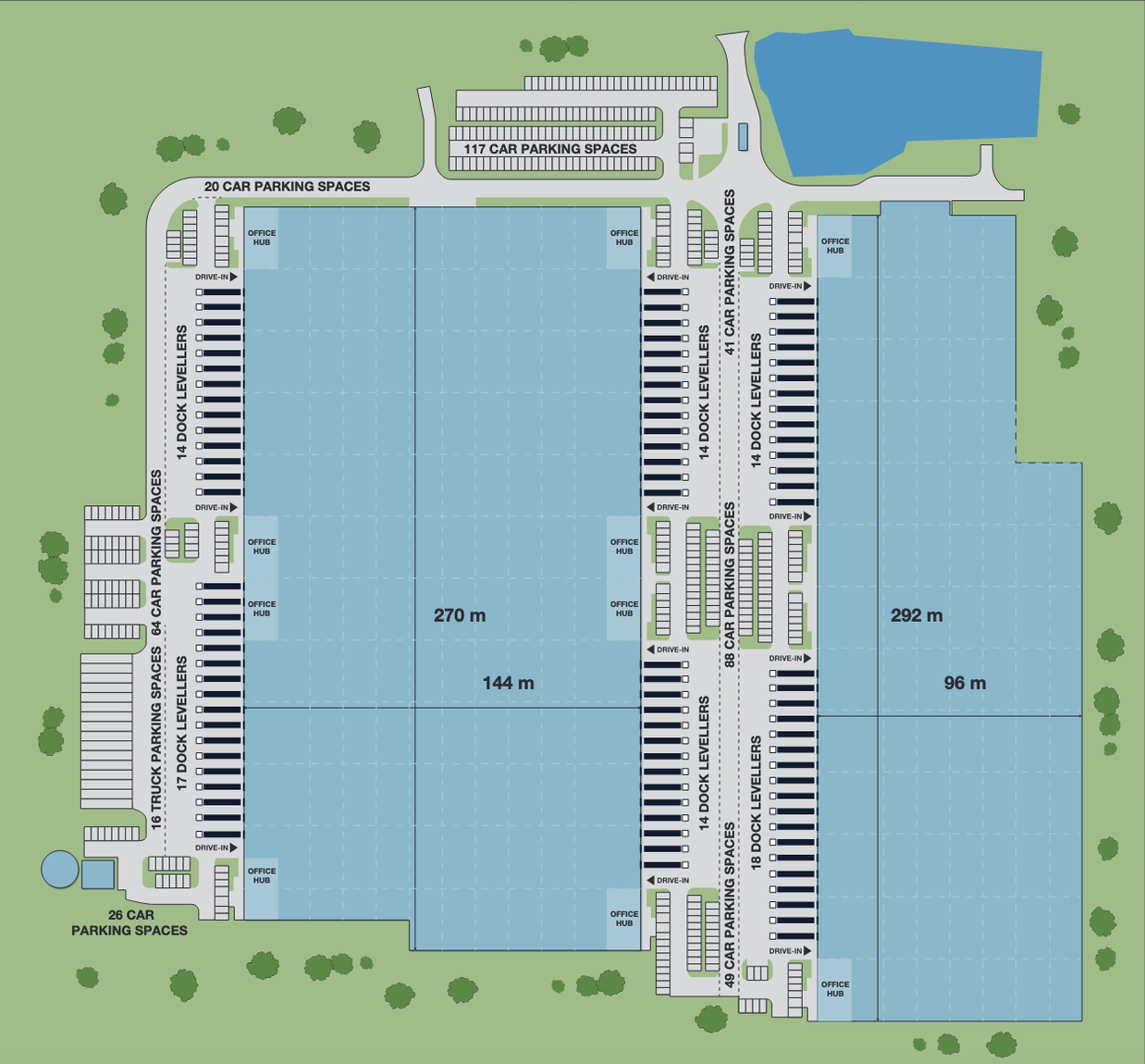 Magazyny do wynajęcia w Magazyny Panattoni Park Ruda V. Siteplan.