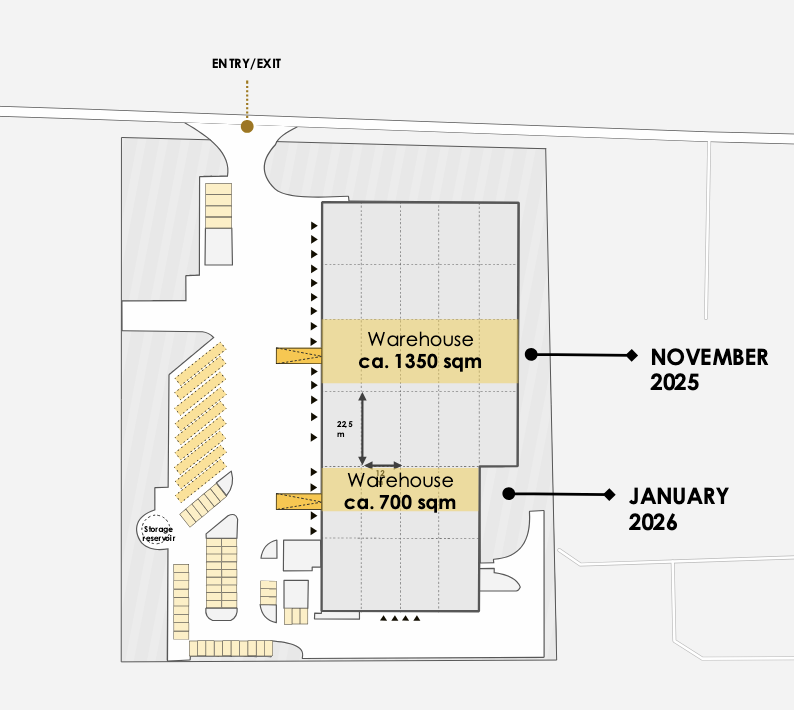 Magazyny do wynajęcia w Magazyny Waimea Airport Logistics Park Szczecin - Goleniów. Siteplan.