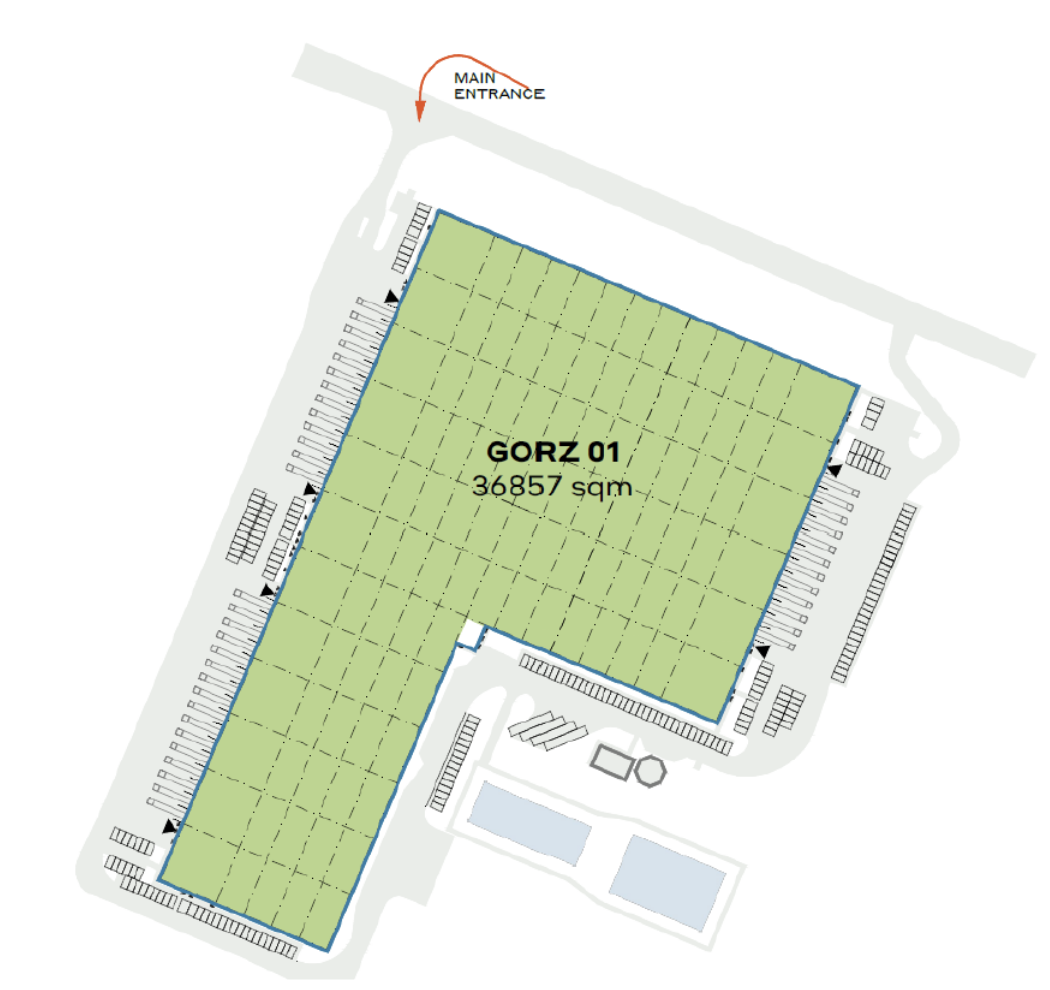 Warehouses for rent in Warehouses CTPark Gorzyce. Siteplan.