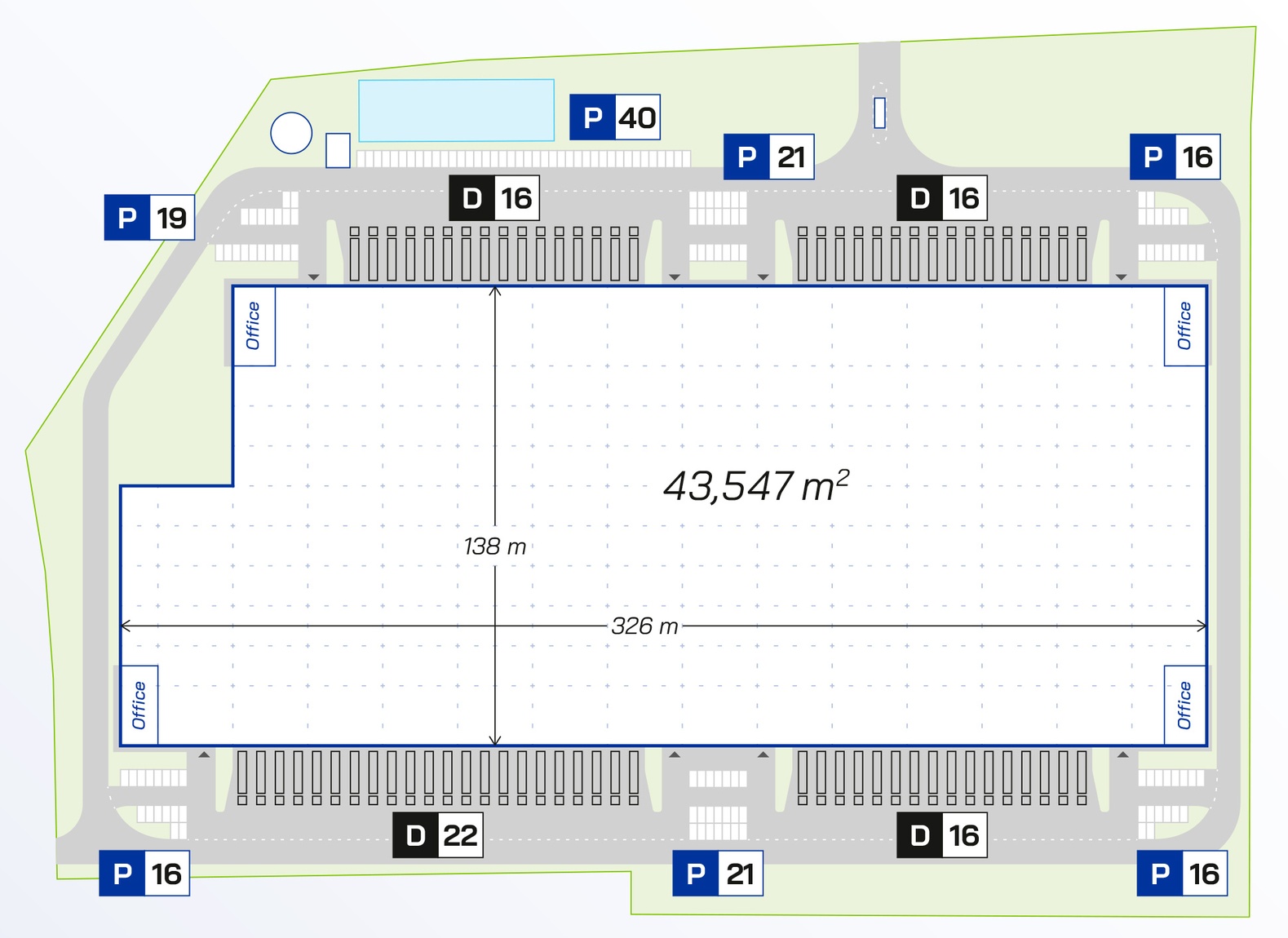 Warehouses Panattoni Park Kraków West IV, Kraków - warehouses for rent. Siteplan.