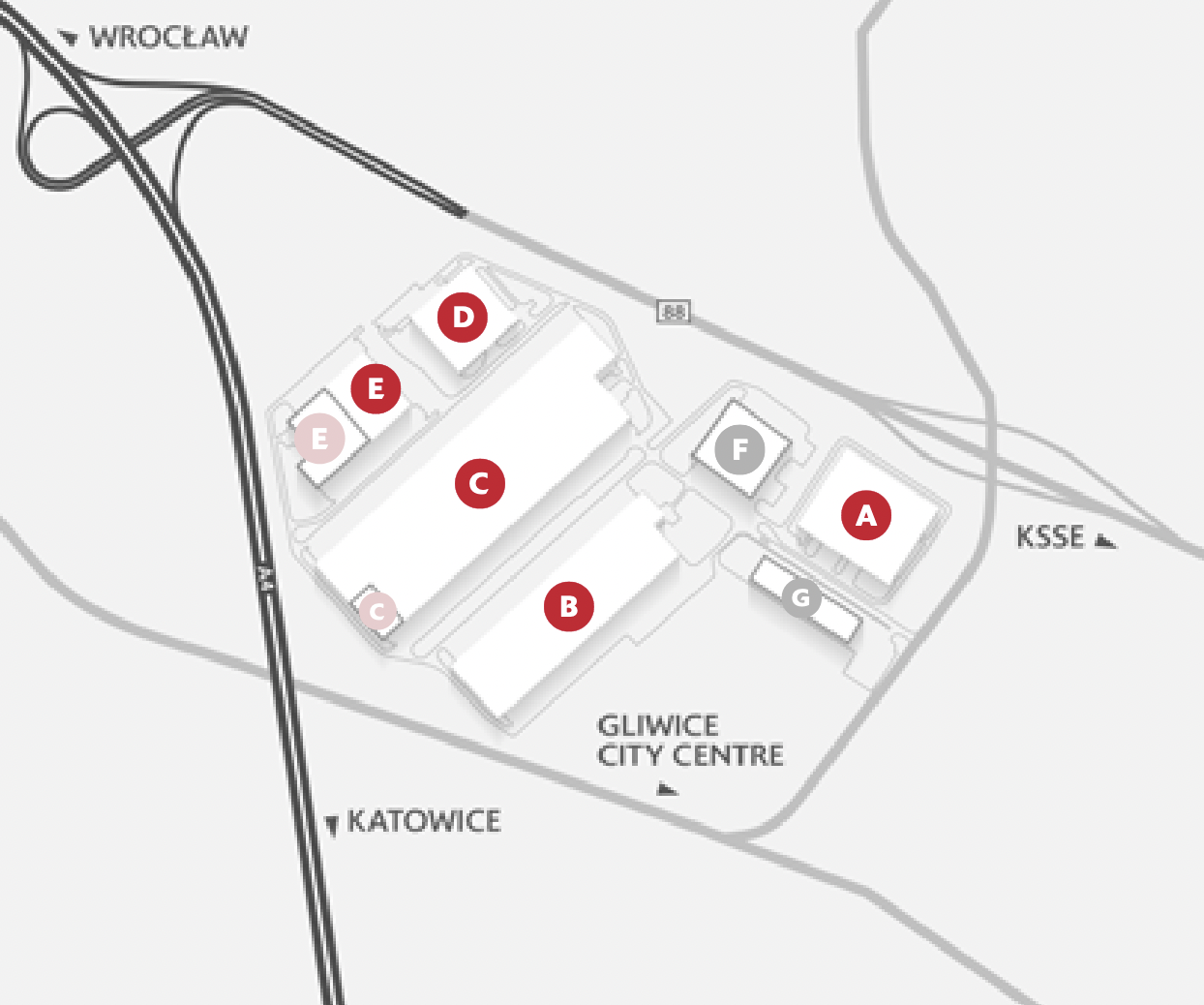 Warehouses SEGRO Logistics Park Gliwice, Górny Śląsk - warehouses for rent. Siteplan.
