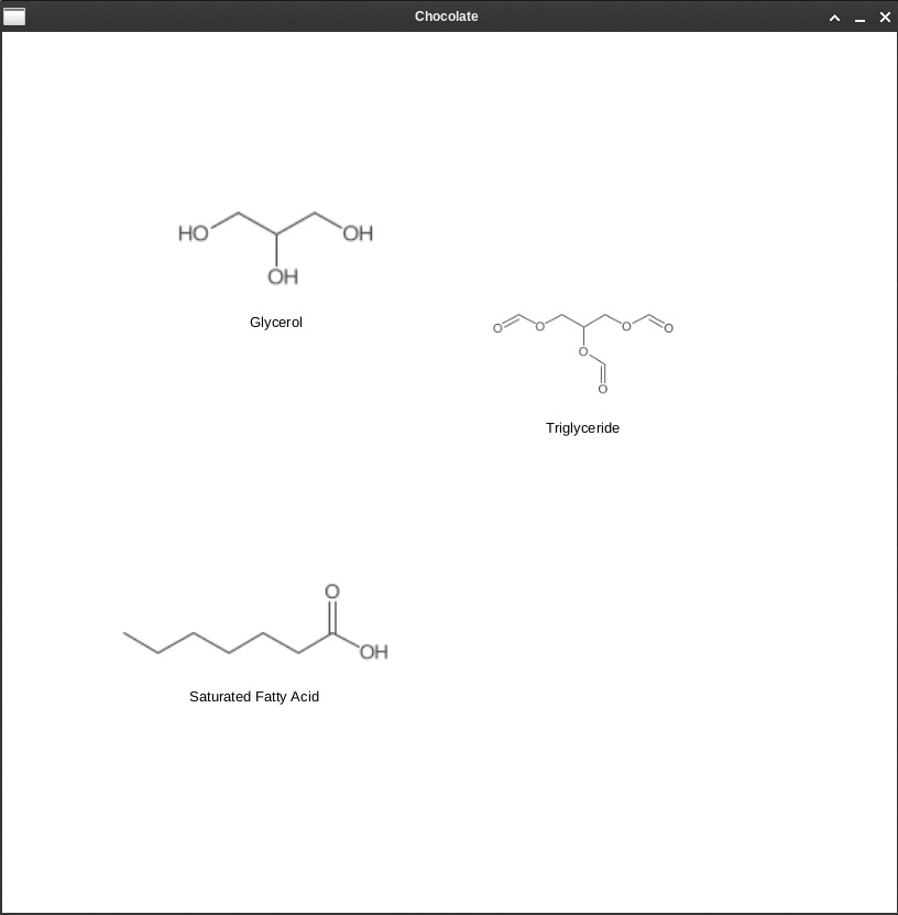 Fig. 1: Molecules generated with CDK can be moved with drag and drop